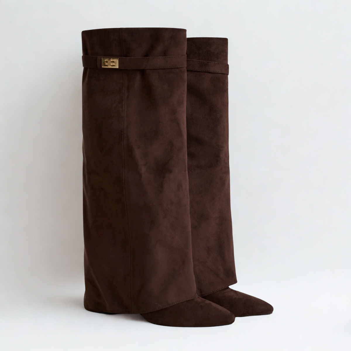 Suede High Boots New York - Brown