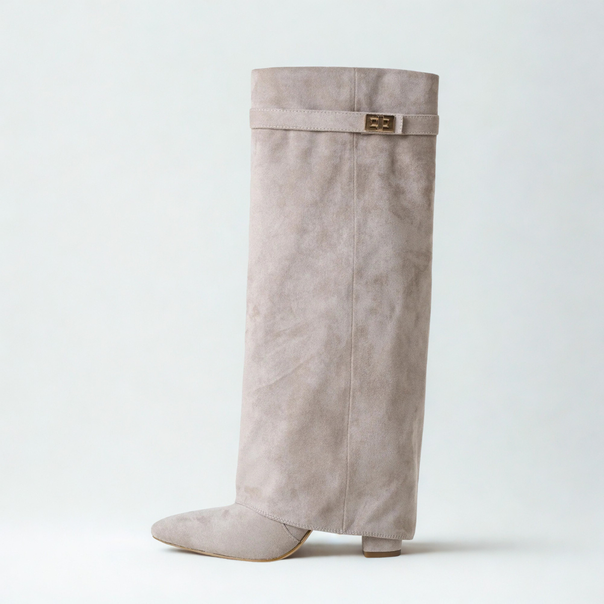 Suede High Boots New York - Taupe