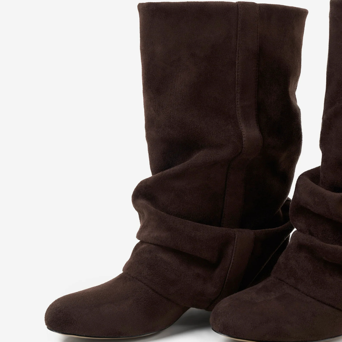 Slouchy Suede Low Boots New York - Brown