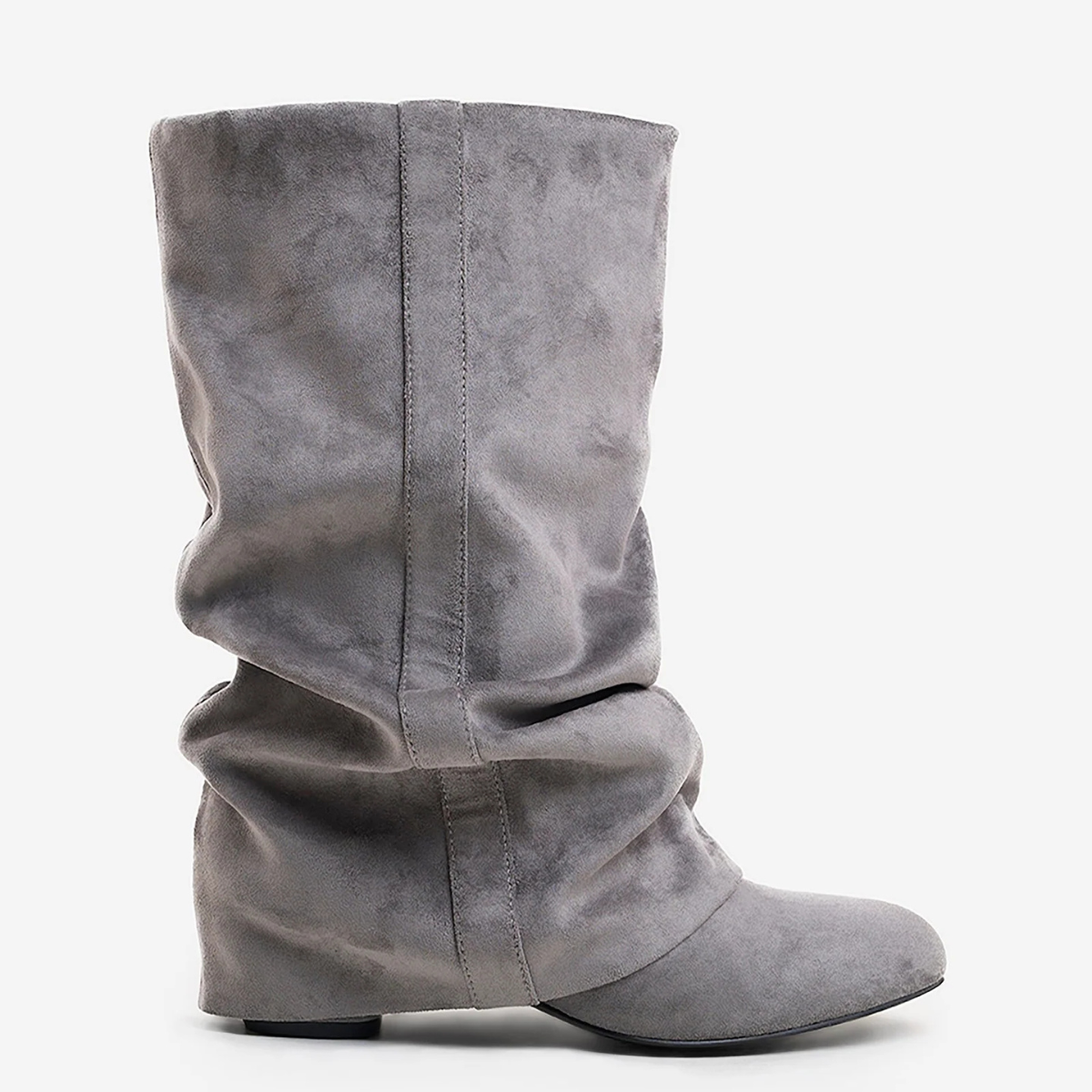 Slouchy Suede Low Boots New York - Grey