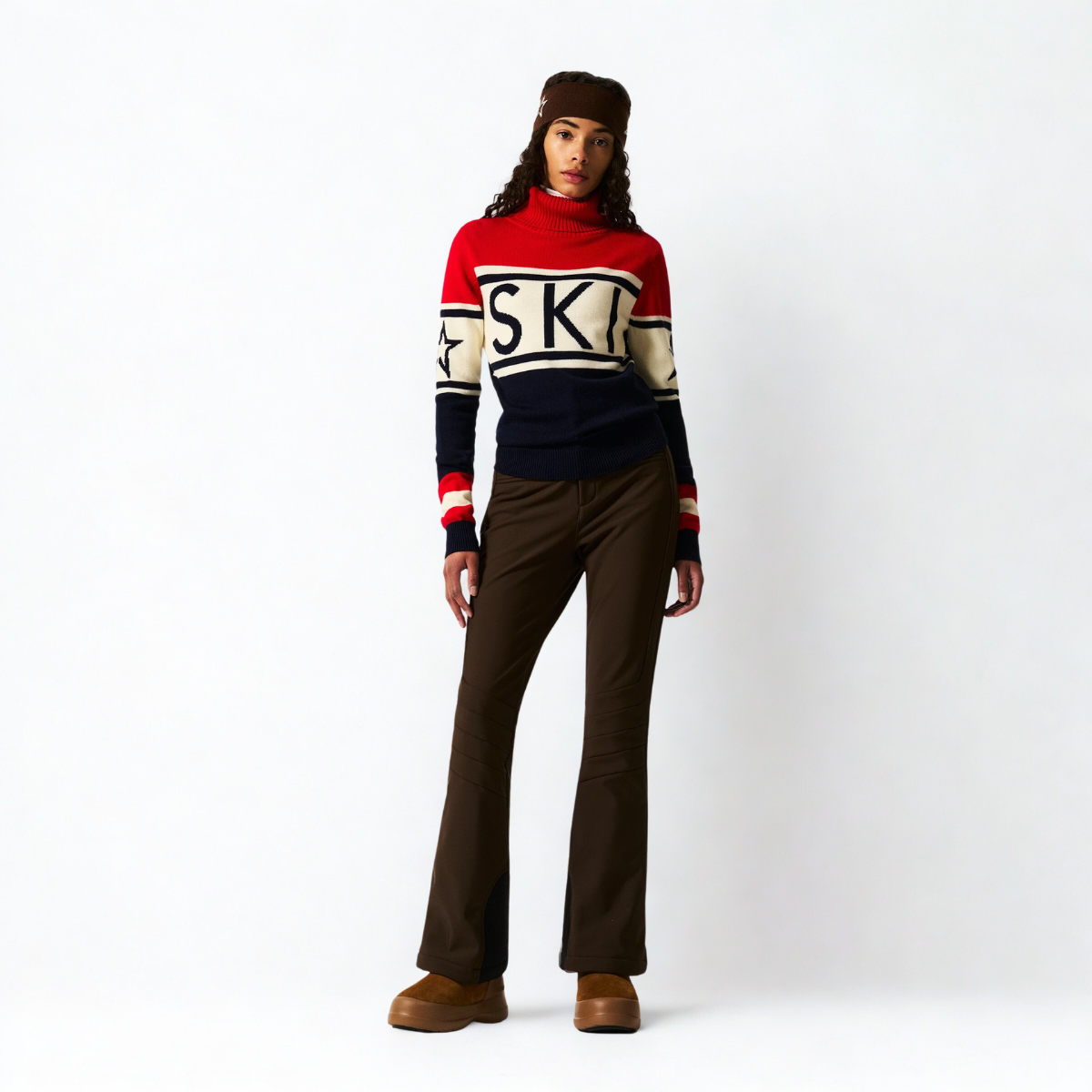 Knit Sweater Chamonix - Red & Navy