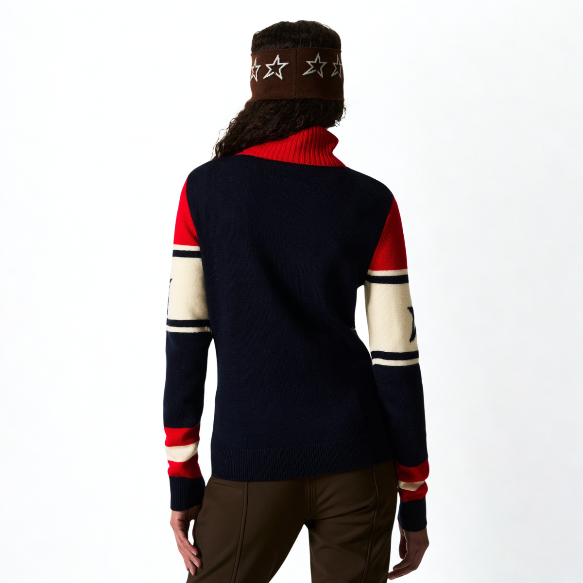 Knit Sweater Chamonix - Red & Navy