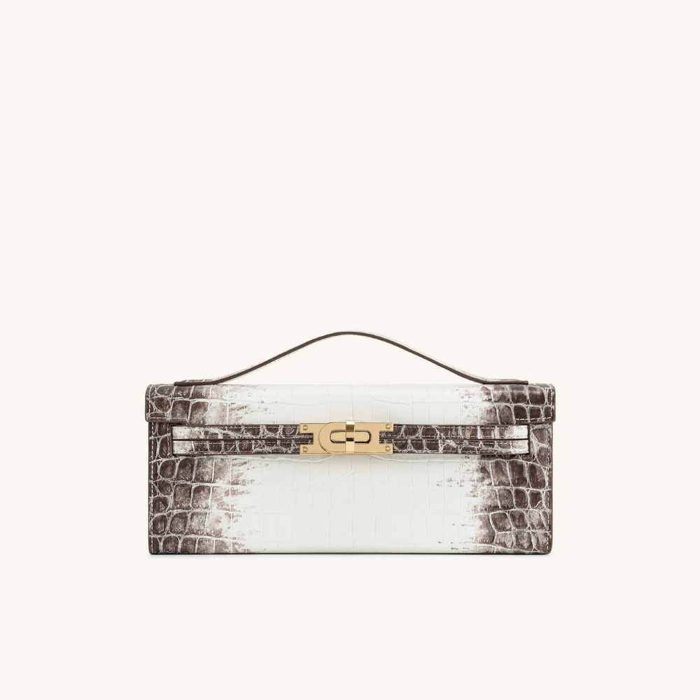 Top Handle Bag Clémence - White Croc