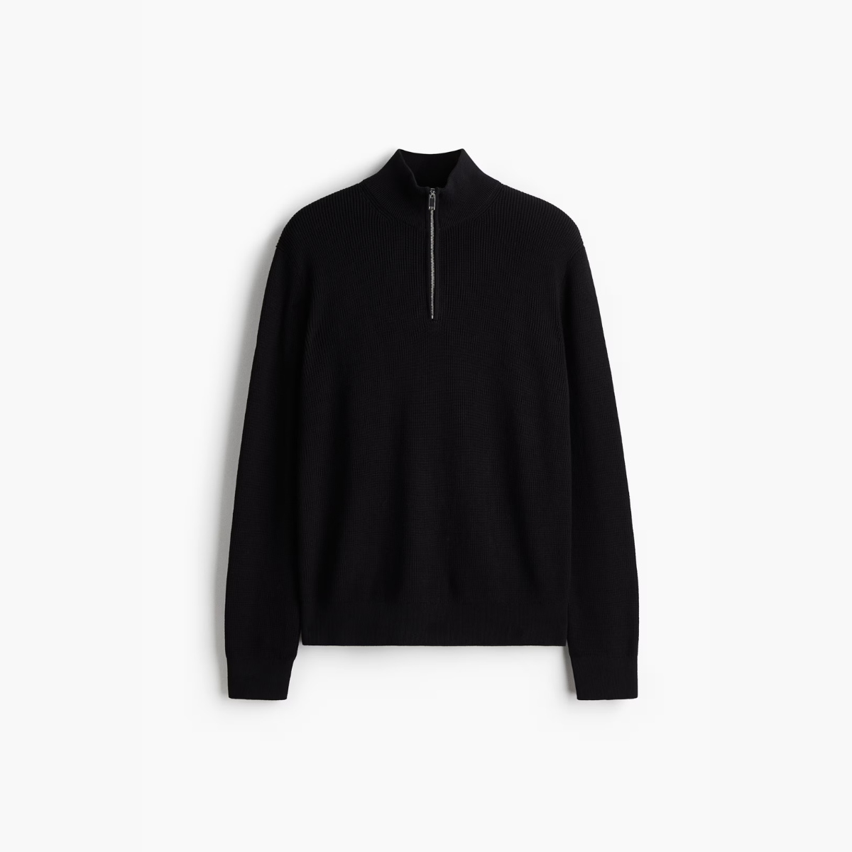 Ribbed Quarter-zip Saint-Moritz - Black