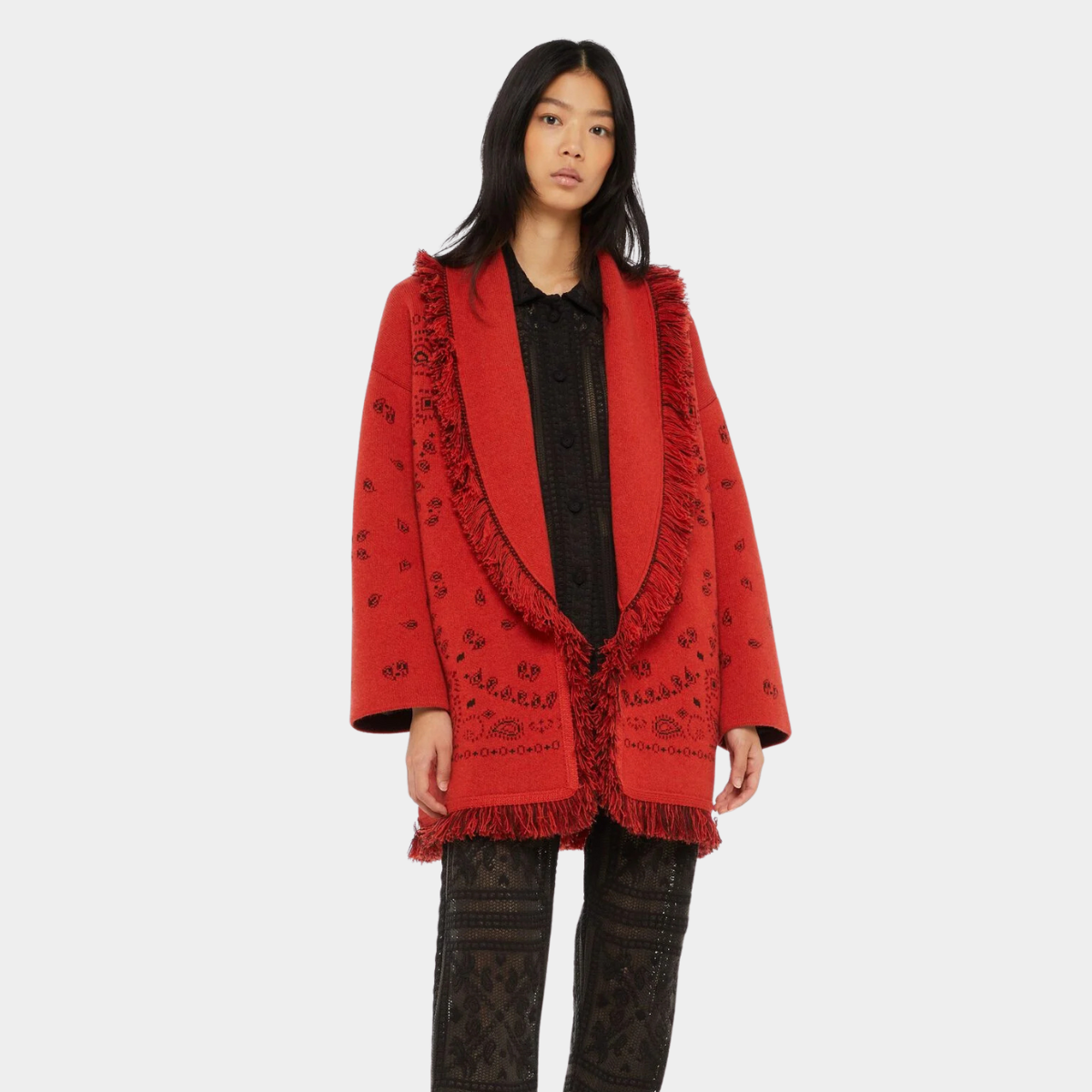 Cardigan bandana Persia - Poppy Red