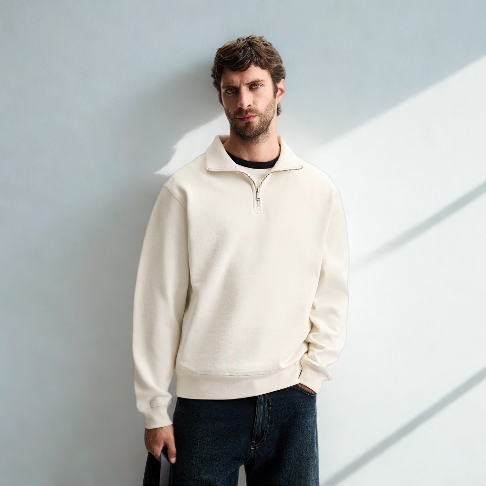Zip Sweat Oslo - White