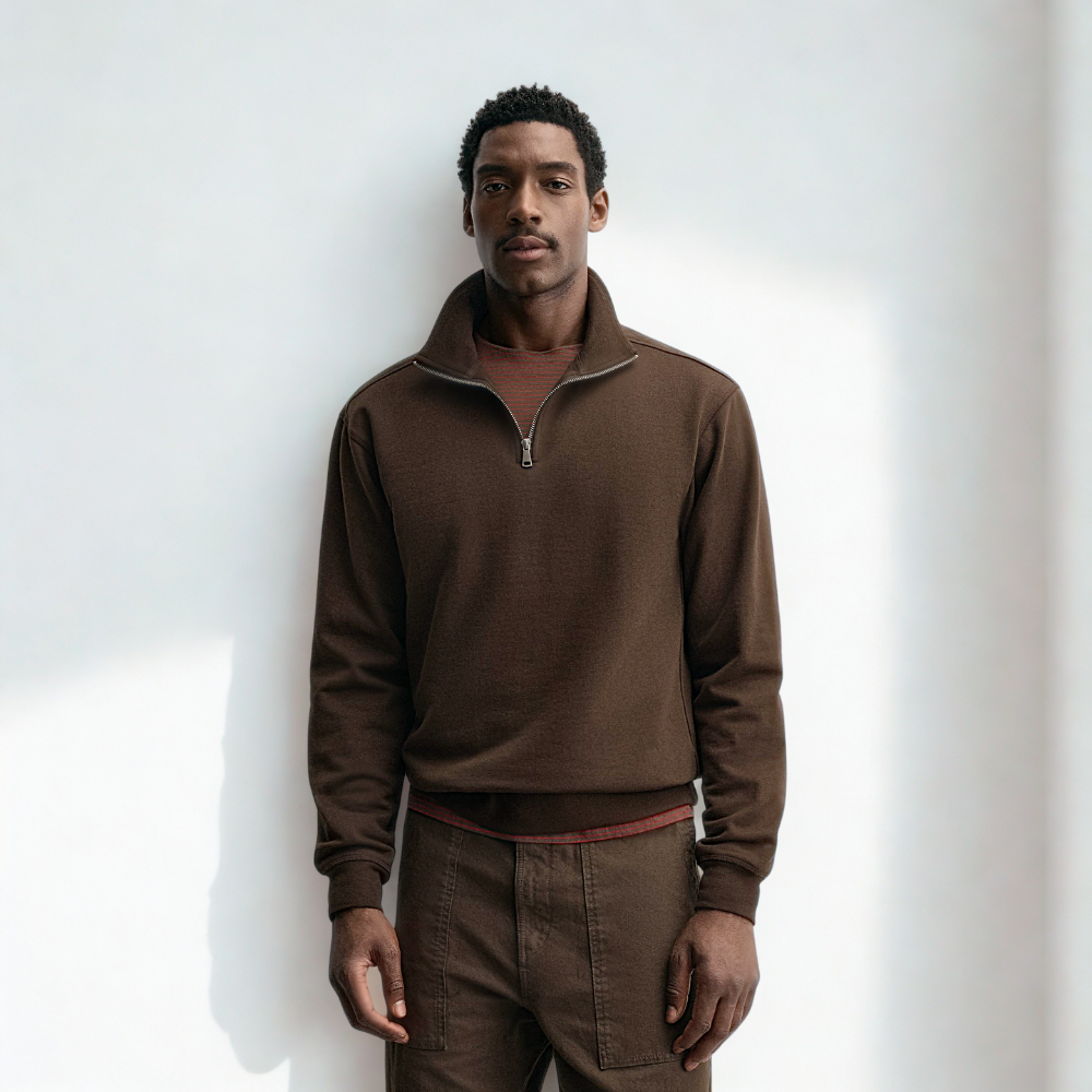 Zip Sweat Oslo - Brown
