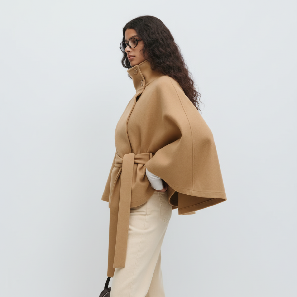Belt Cape Coat Rivoli - Camel