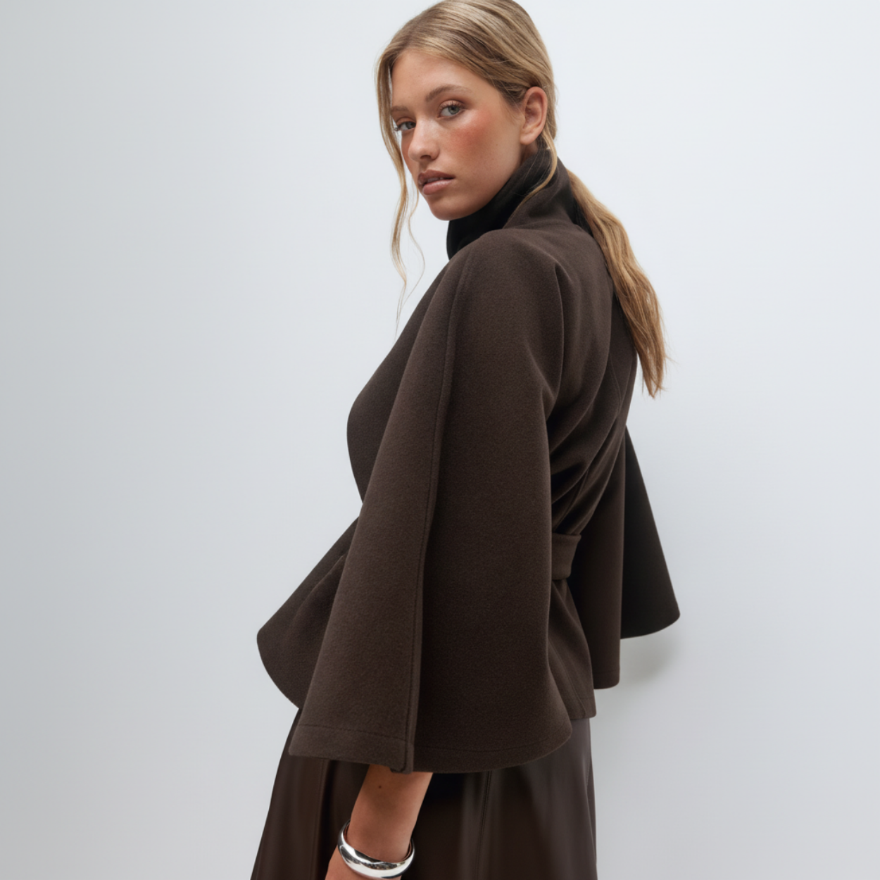 Belt Cape Coat Rivoli - Brown