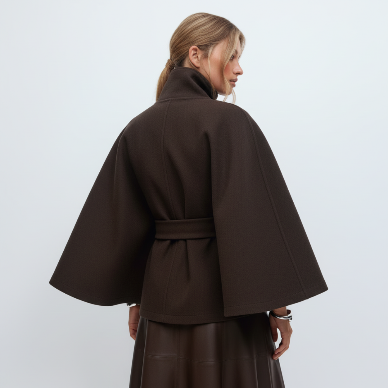 Belt Cape Coat Rivoli - Brown