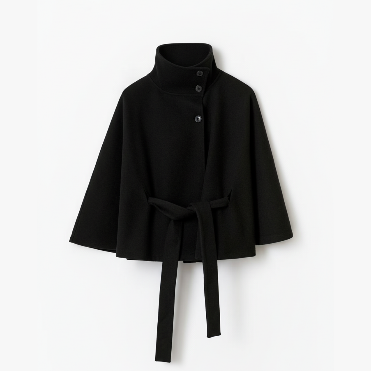 Belt Cape Coat Rivoli - Black