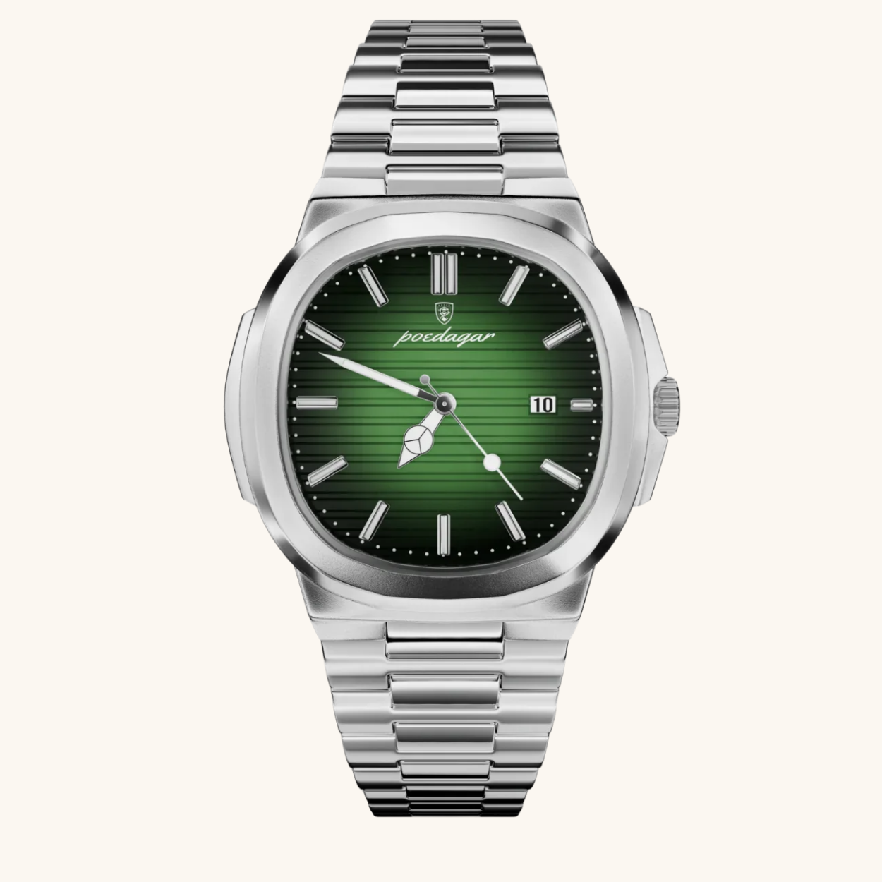 King Nautilus 41mm - Silver & Emerald