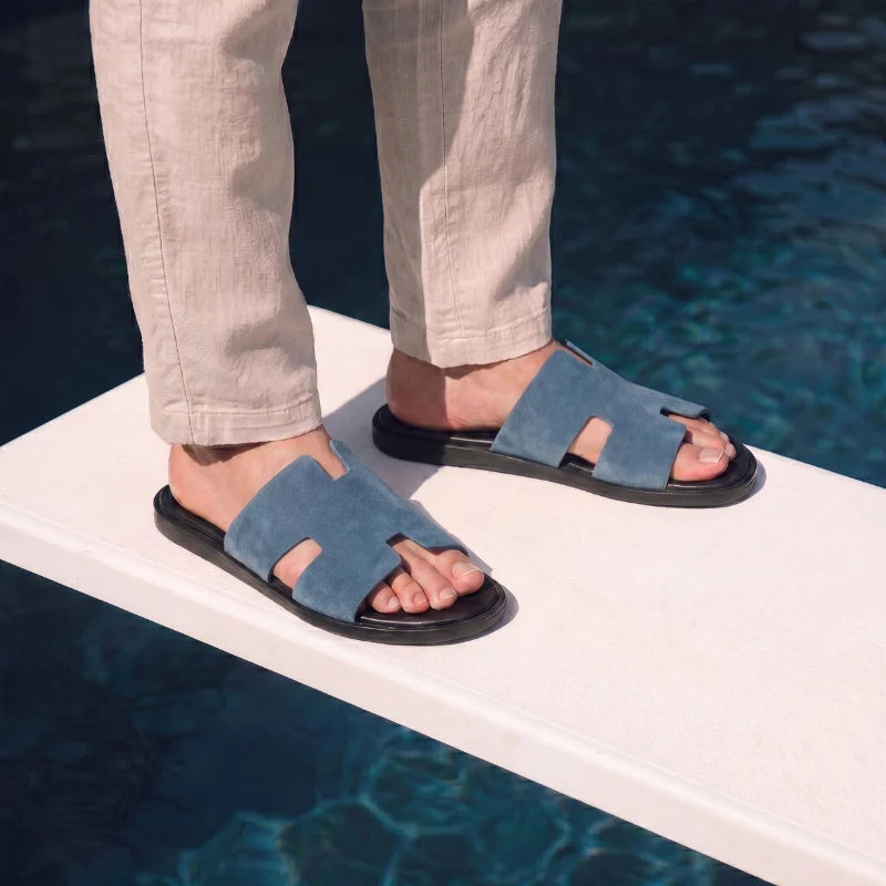Sandals Amalfi Suede - Blue Jean