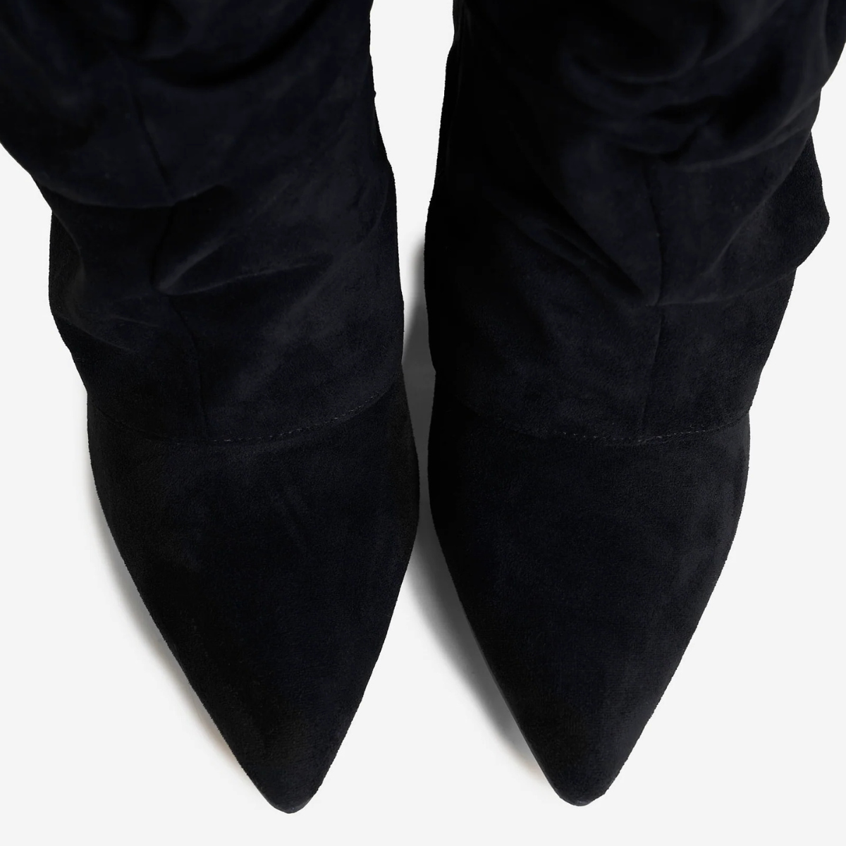 Slouchy Suede High Boots New York - Black