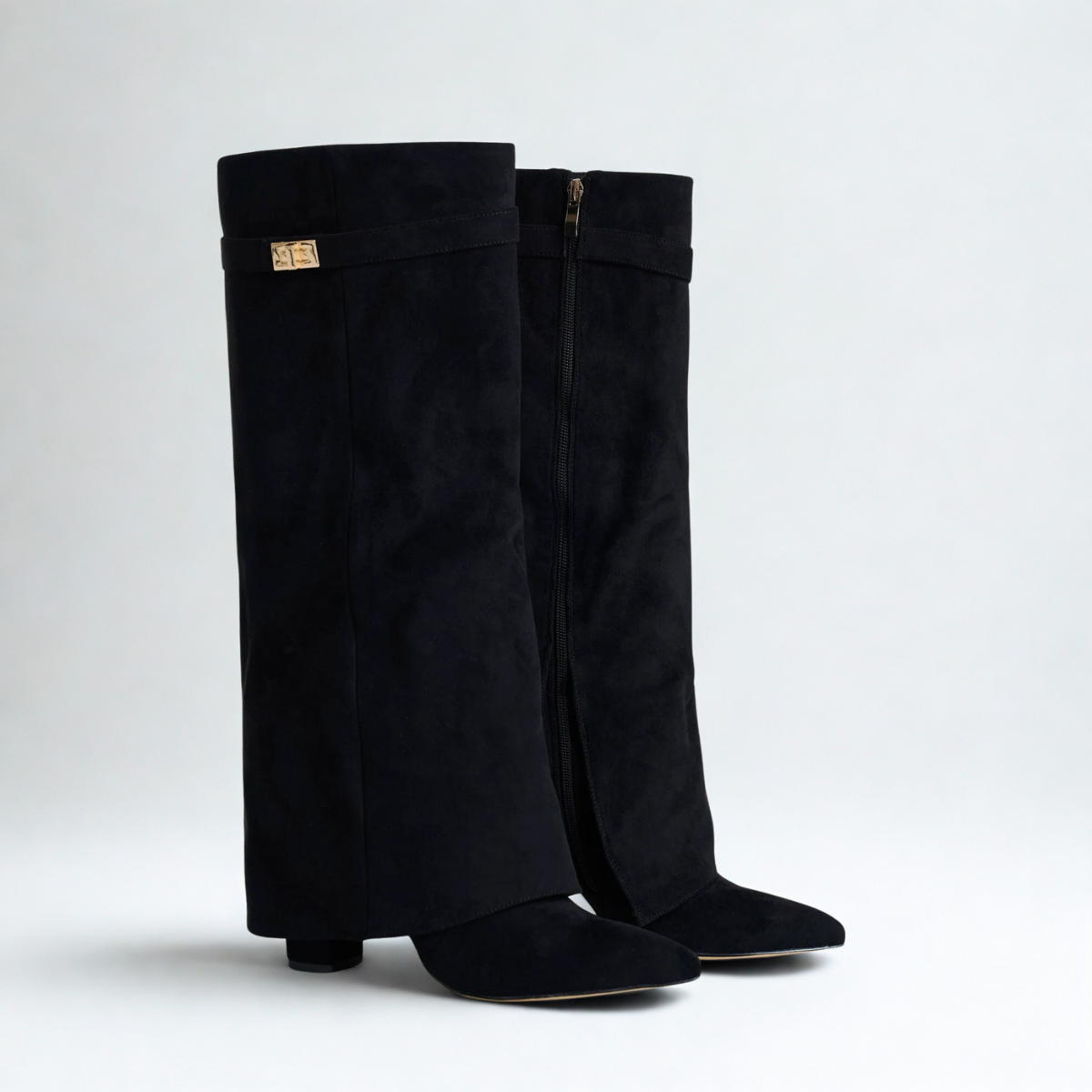 Suede High Boots New York - Black