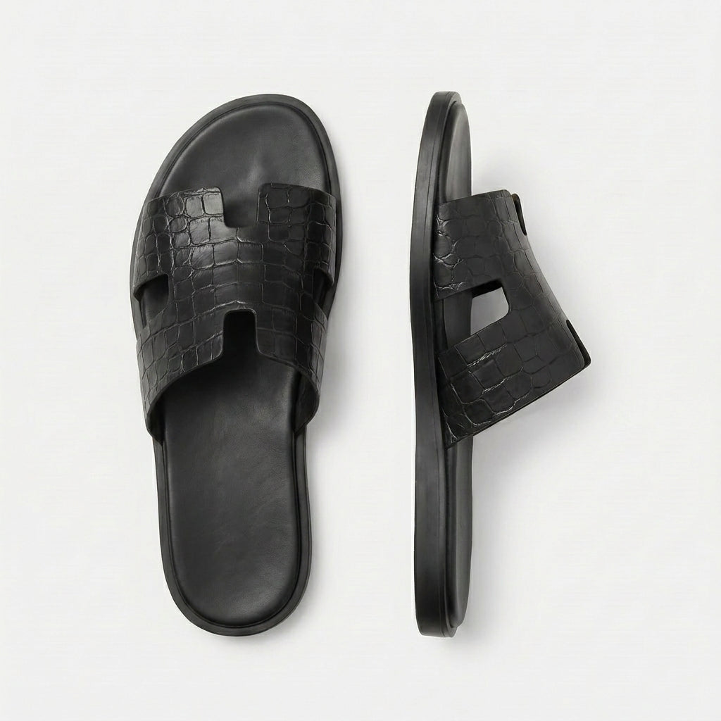 Sandals Amalfi Croco - Black / Summer Edition