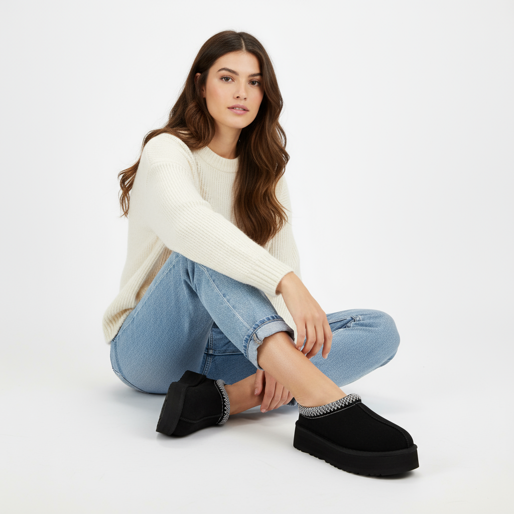 Platform Mules Sydney - Black