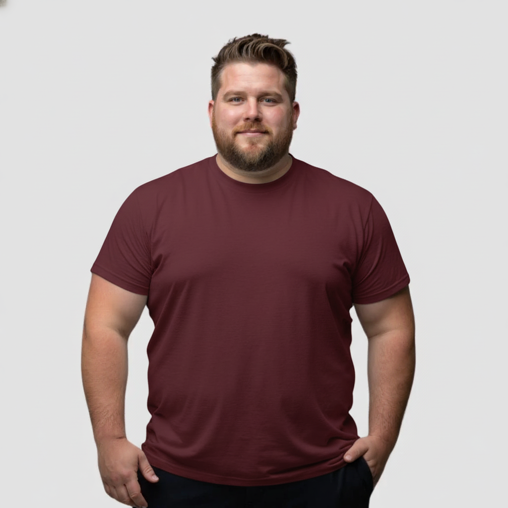 T-Shirt Perfect Fit Athen - Burgunderrot