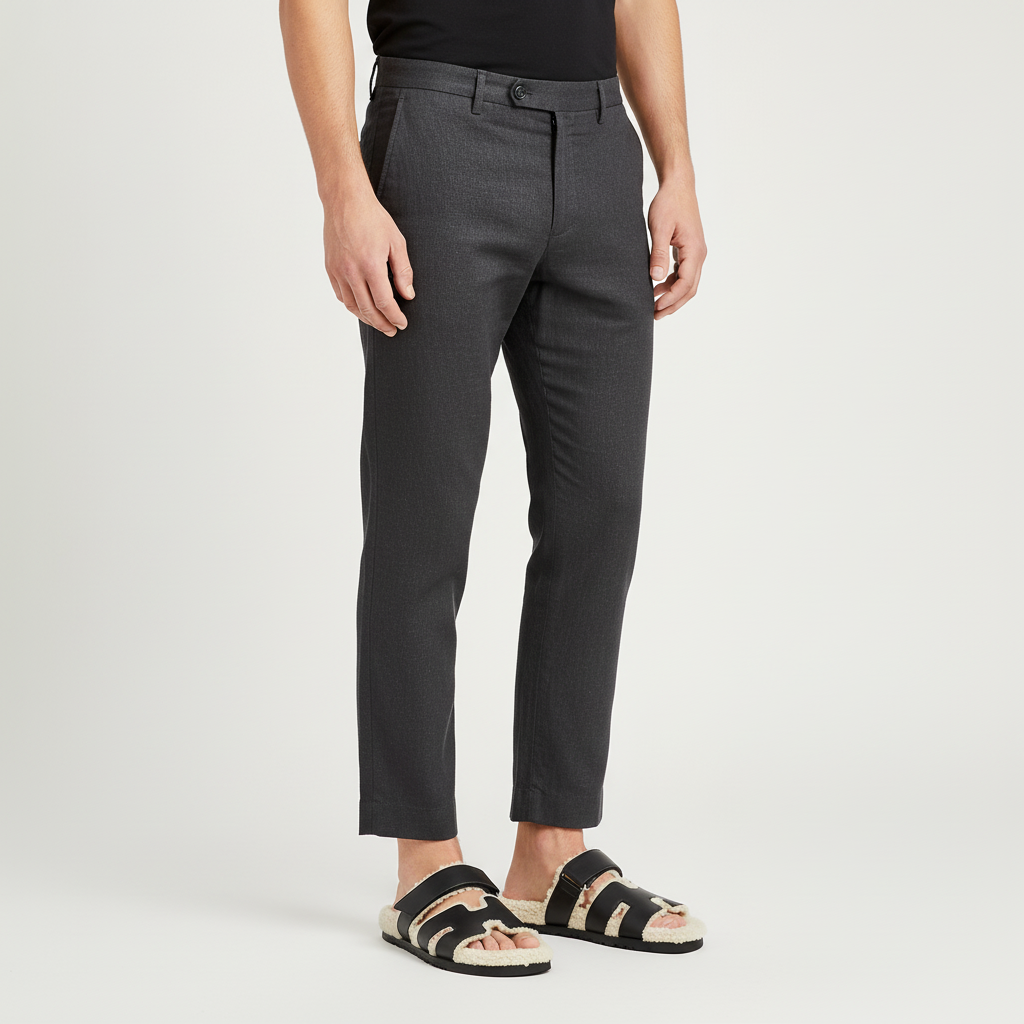 Sandals Roma - Black & White Fur / Winter Edition