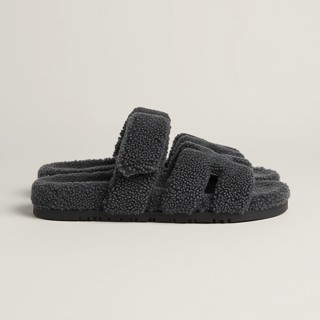Sandals Roma - Grey Fur / Winter Edition