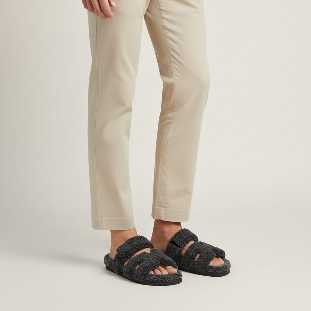 Sandals Roma - Grey Fur / Winter Edition