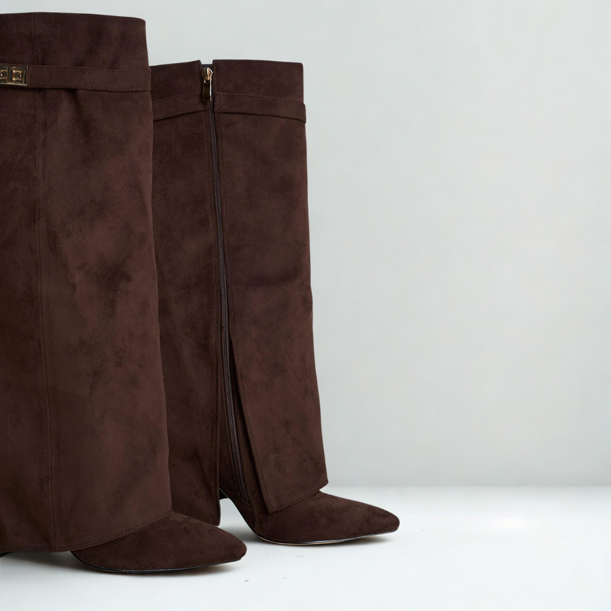 Suede High Boots New York - Brown