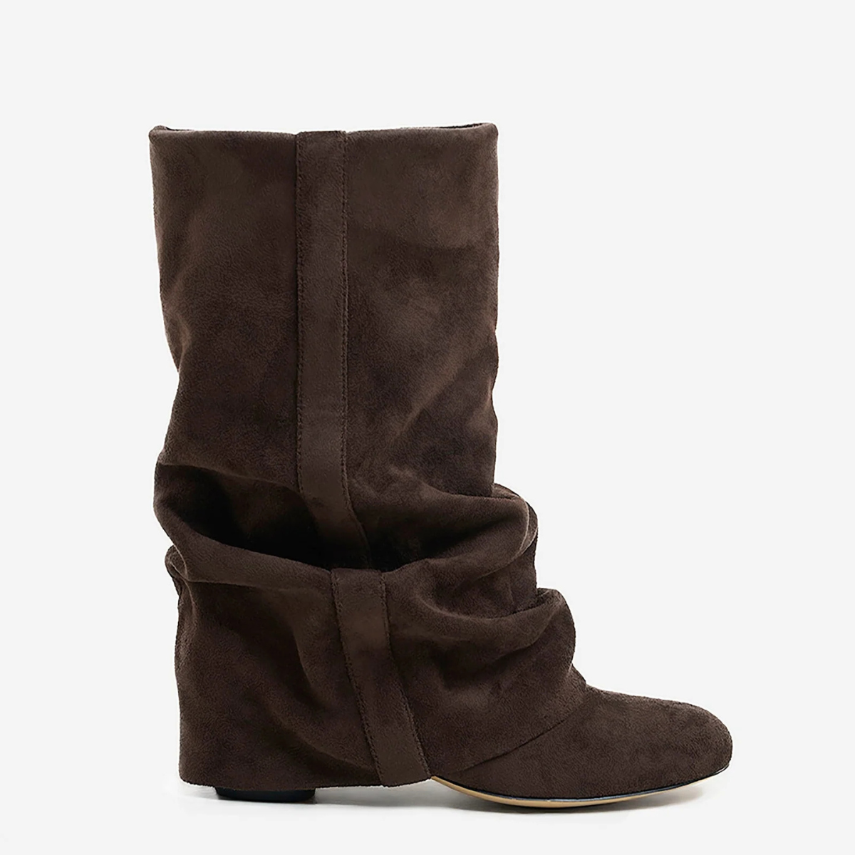 Slouchy Suede Low Boots New York - Brown