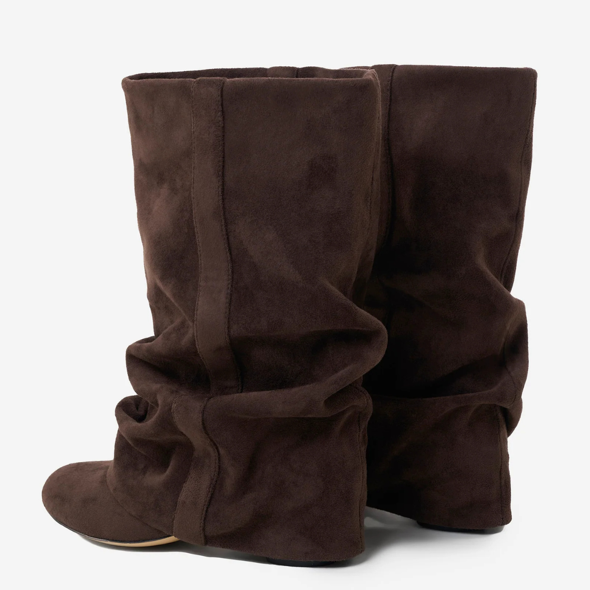 Slouchy Suede Low Boots New York - Brown
