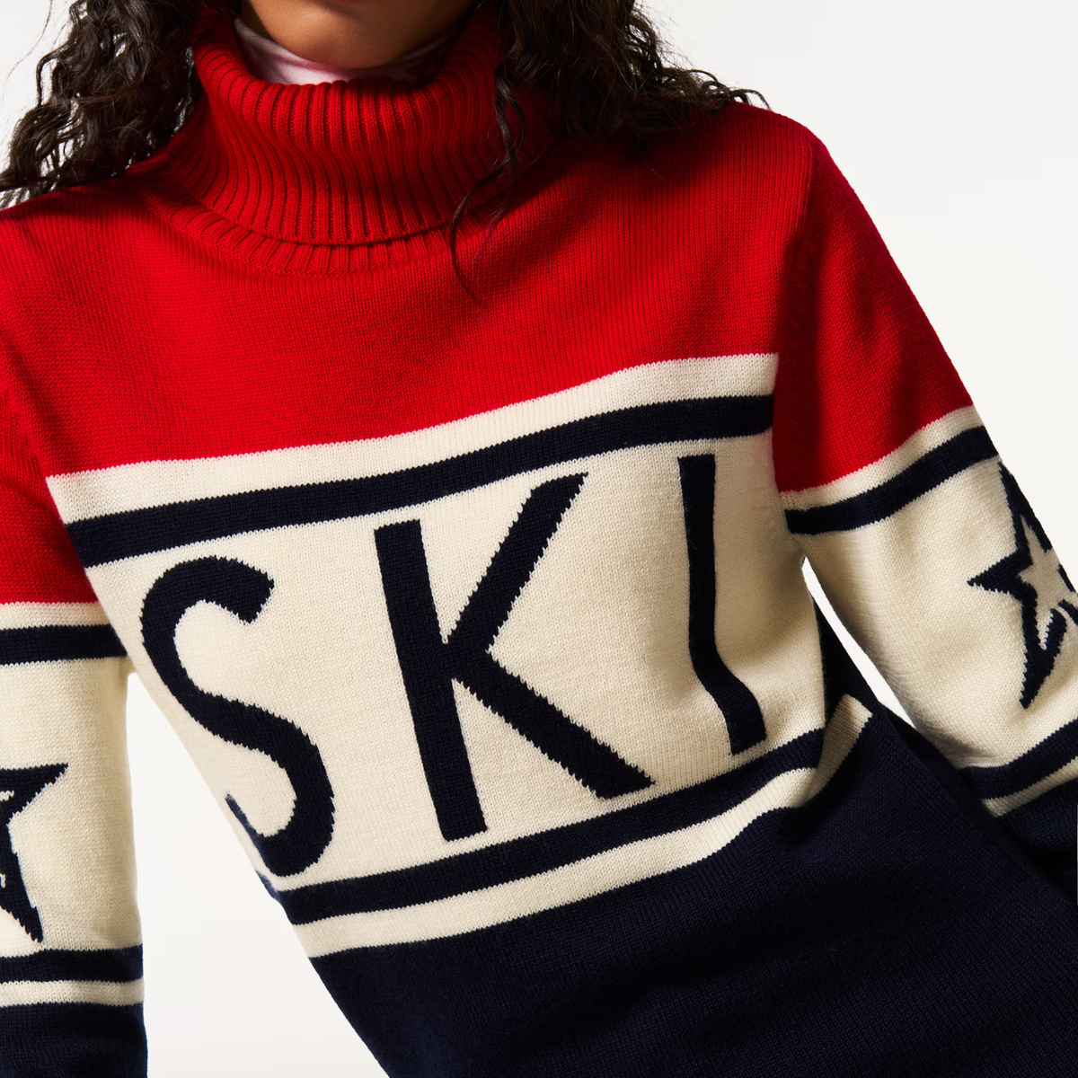 Knit Sweater Chamonix - Red & Navy