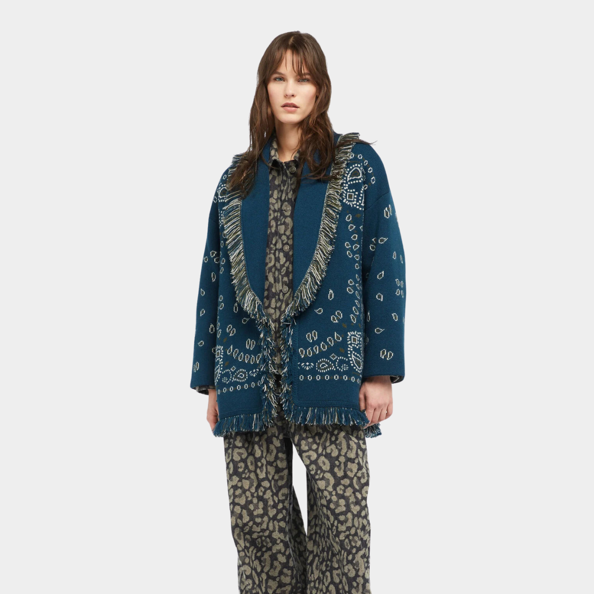 Cardigan bandana Persia - Petrol Blue