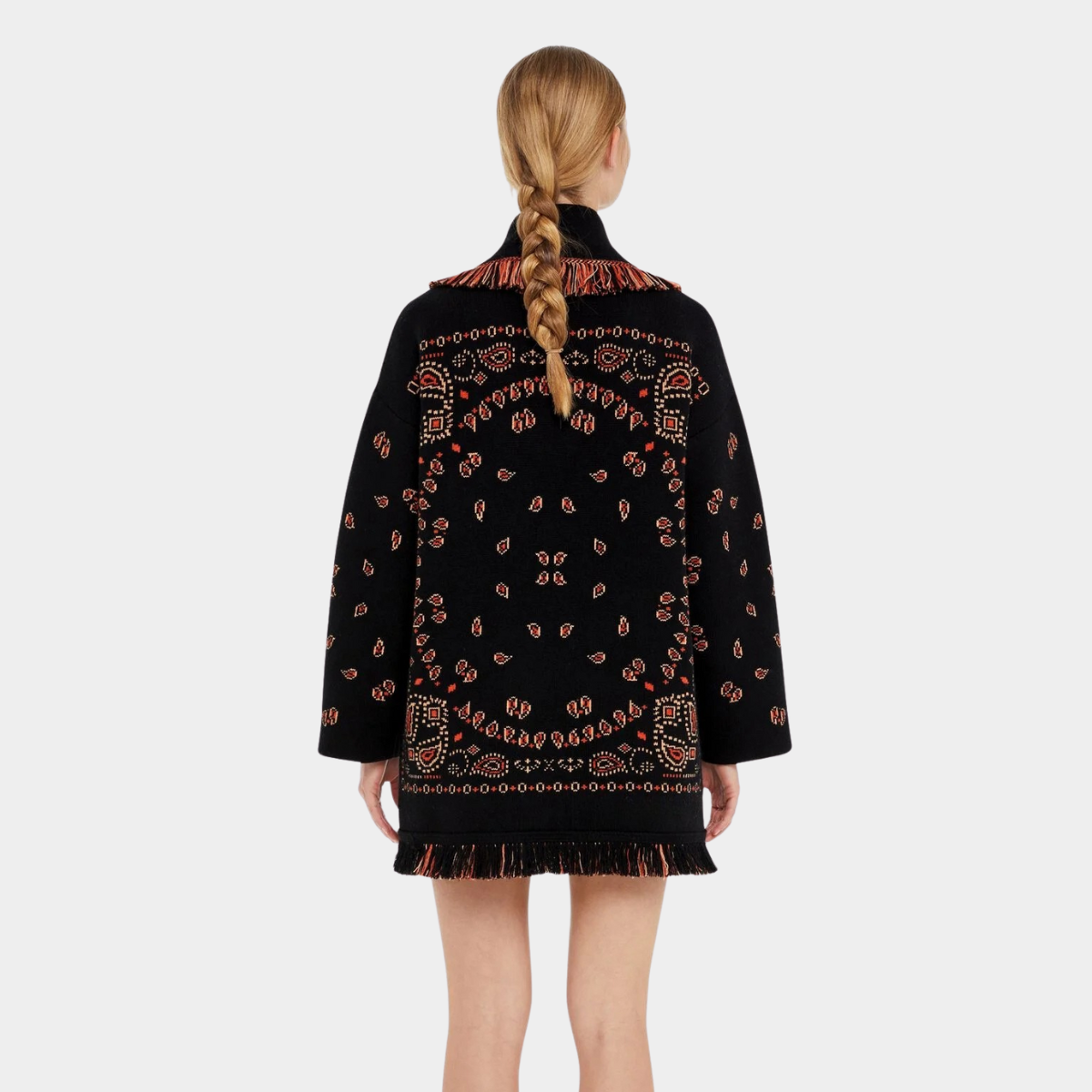 Cardigan bandana Persia - Black & Orange