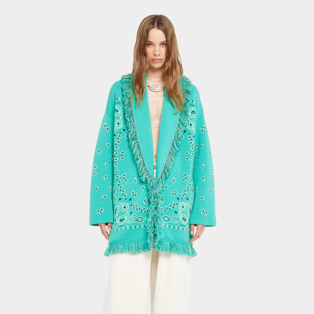 Cardigan bandana Persia - Turquoise Blue