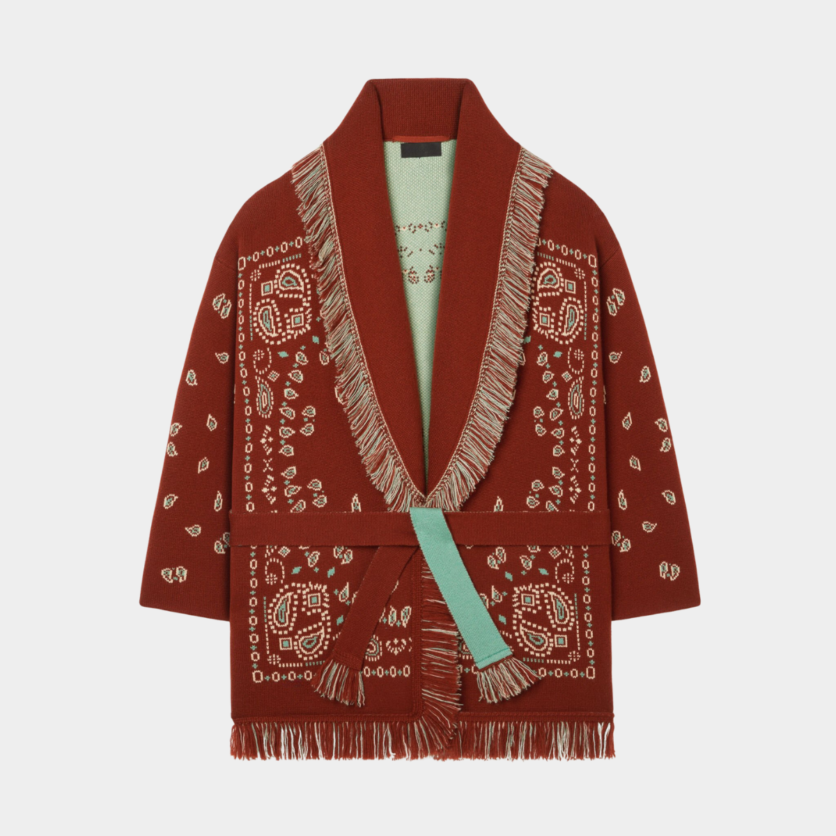 Cardigan bandana Persia - Rust red & Sage