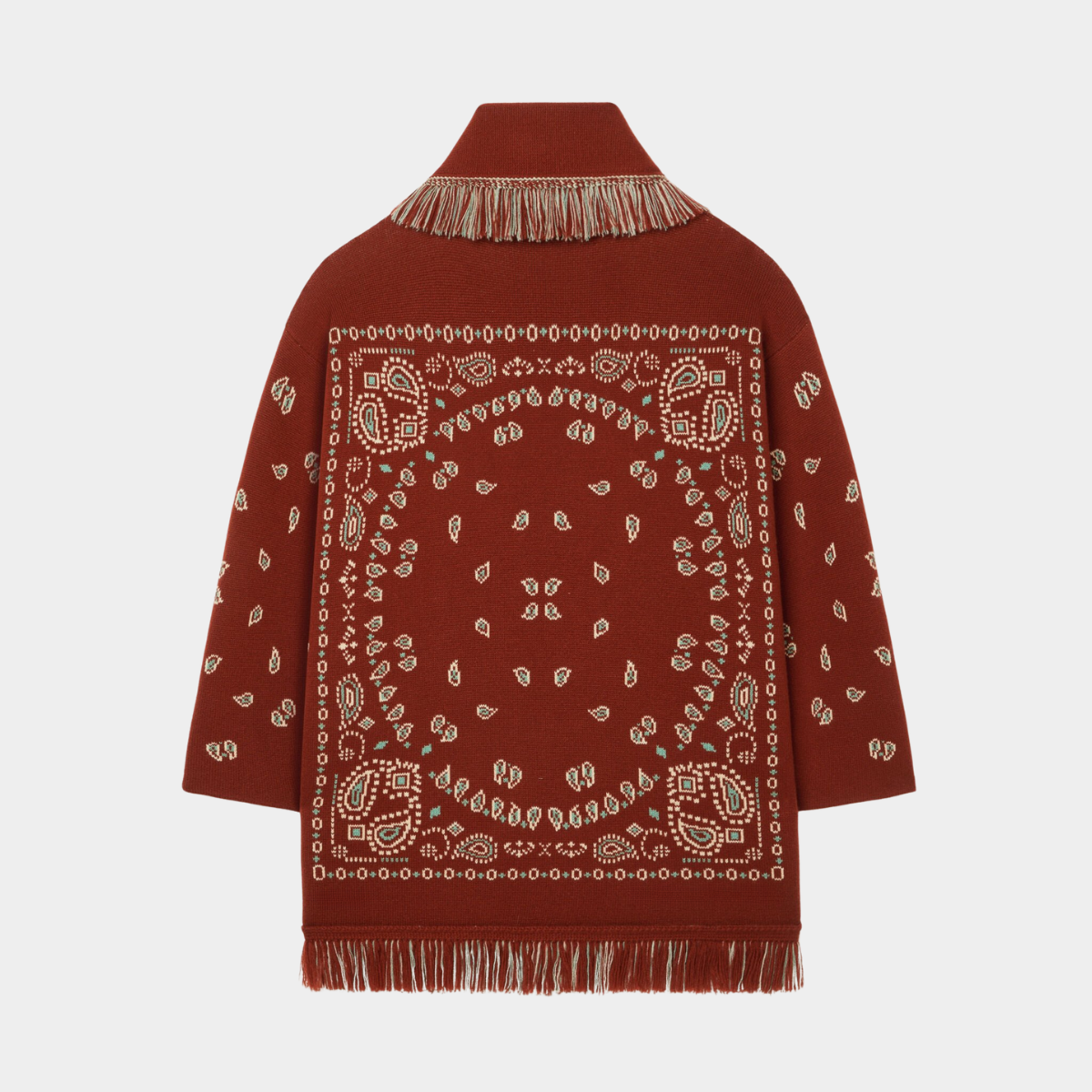 Cardigan bandana Persia - Rust red & Sage
