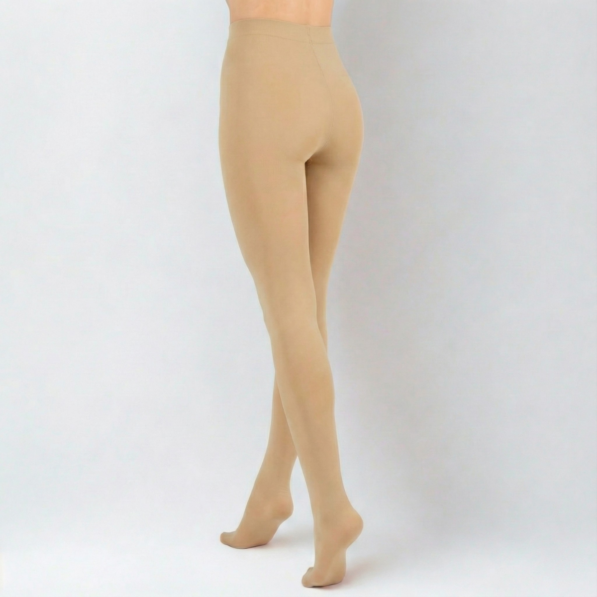 Sculpt Fleece Tights transparent effect  - Beige