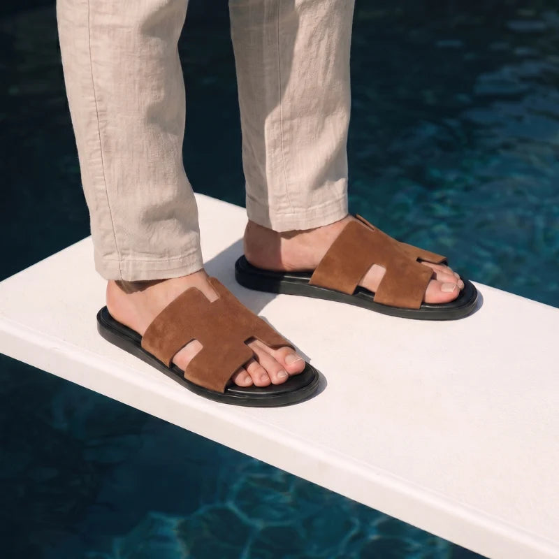 Sandals Amalfi Suede - Cognac Brown