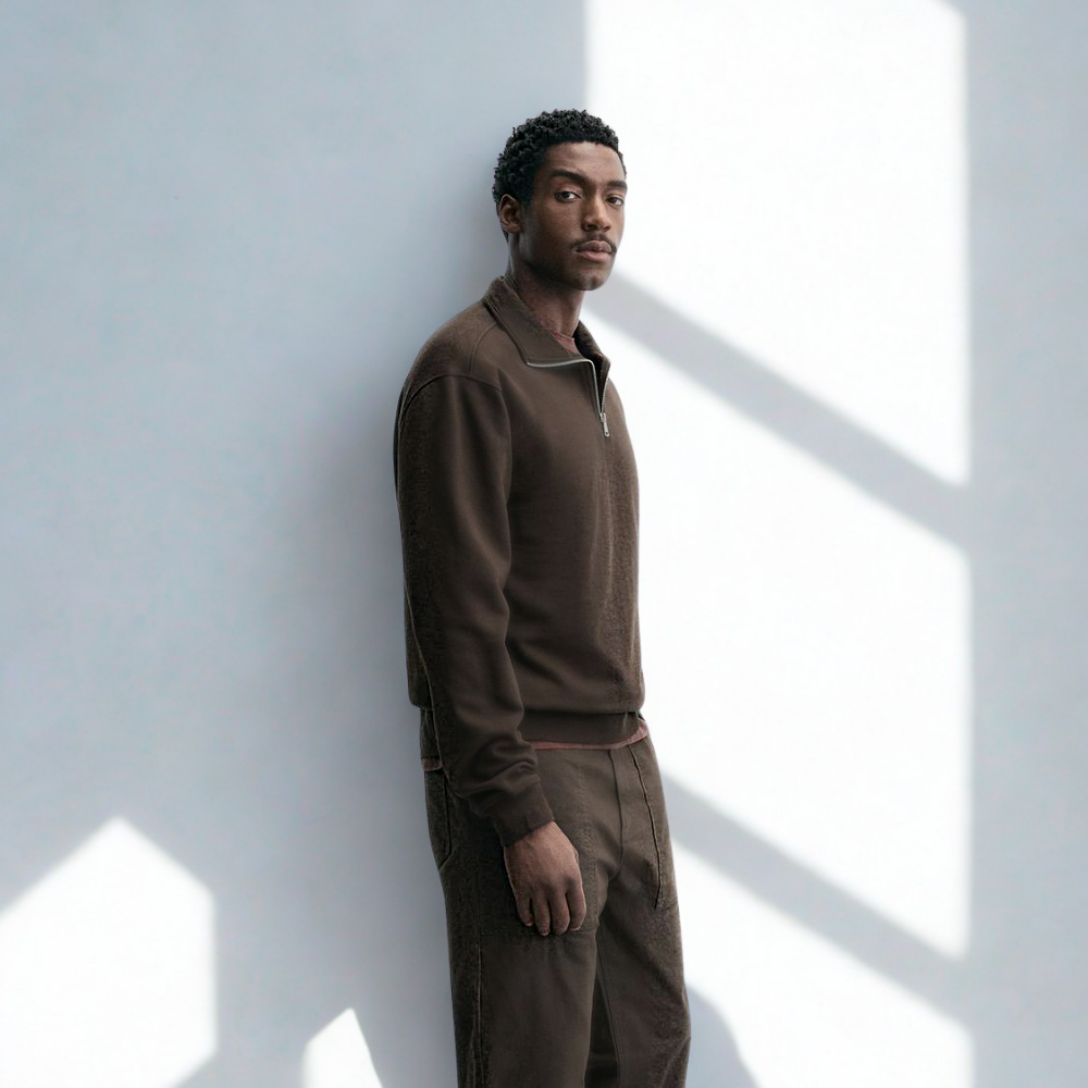 Zip Sweat Oslo - Brown