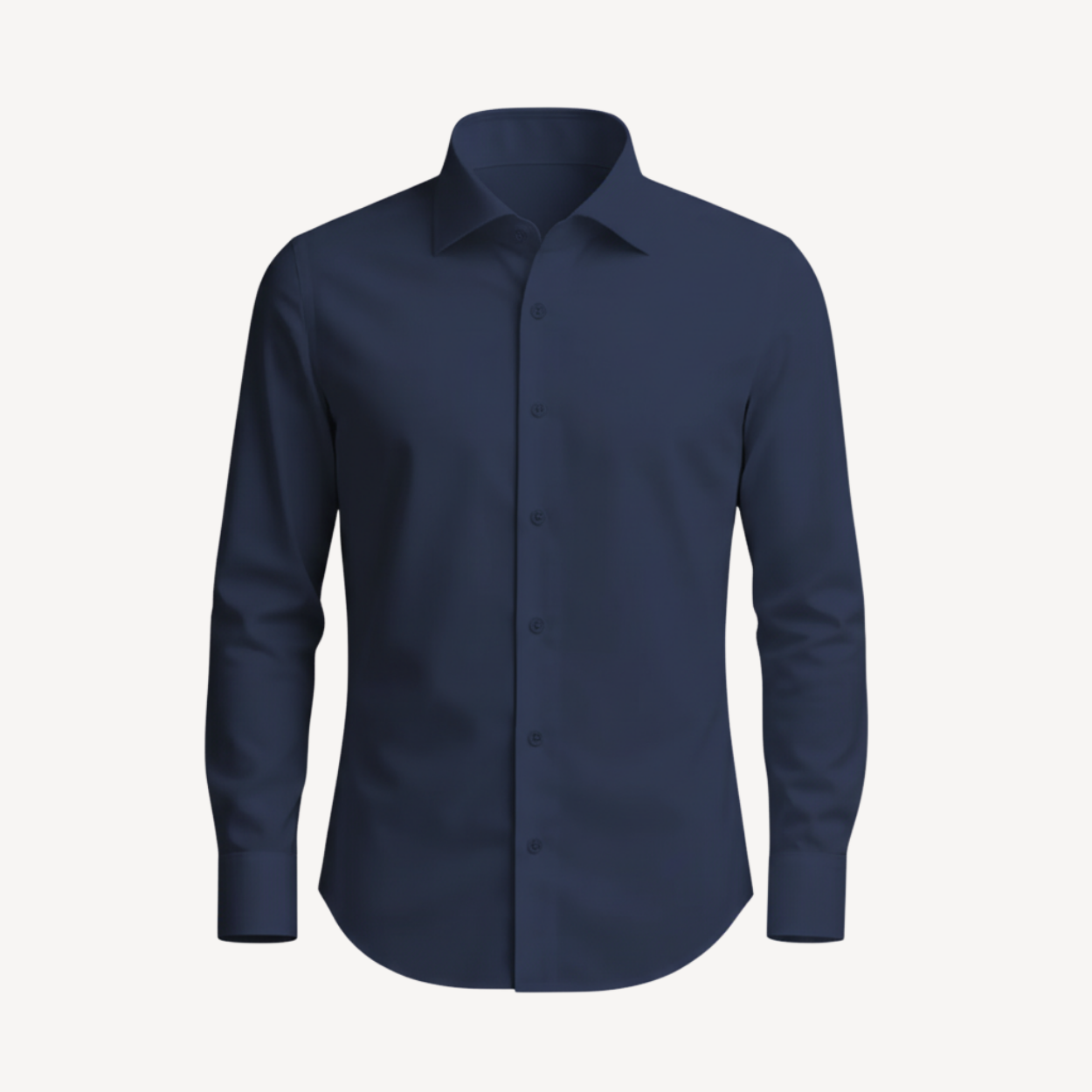Anti-Wrinkle Slim Fit Shirt Manhattan - Navy blue