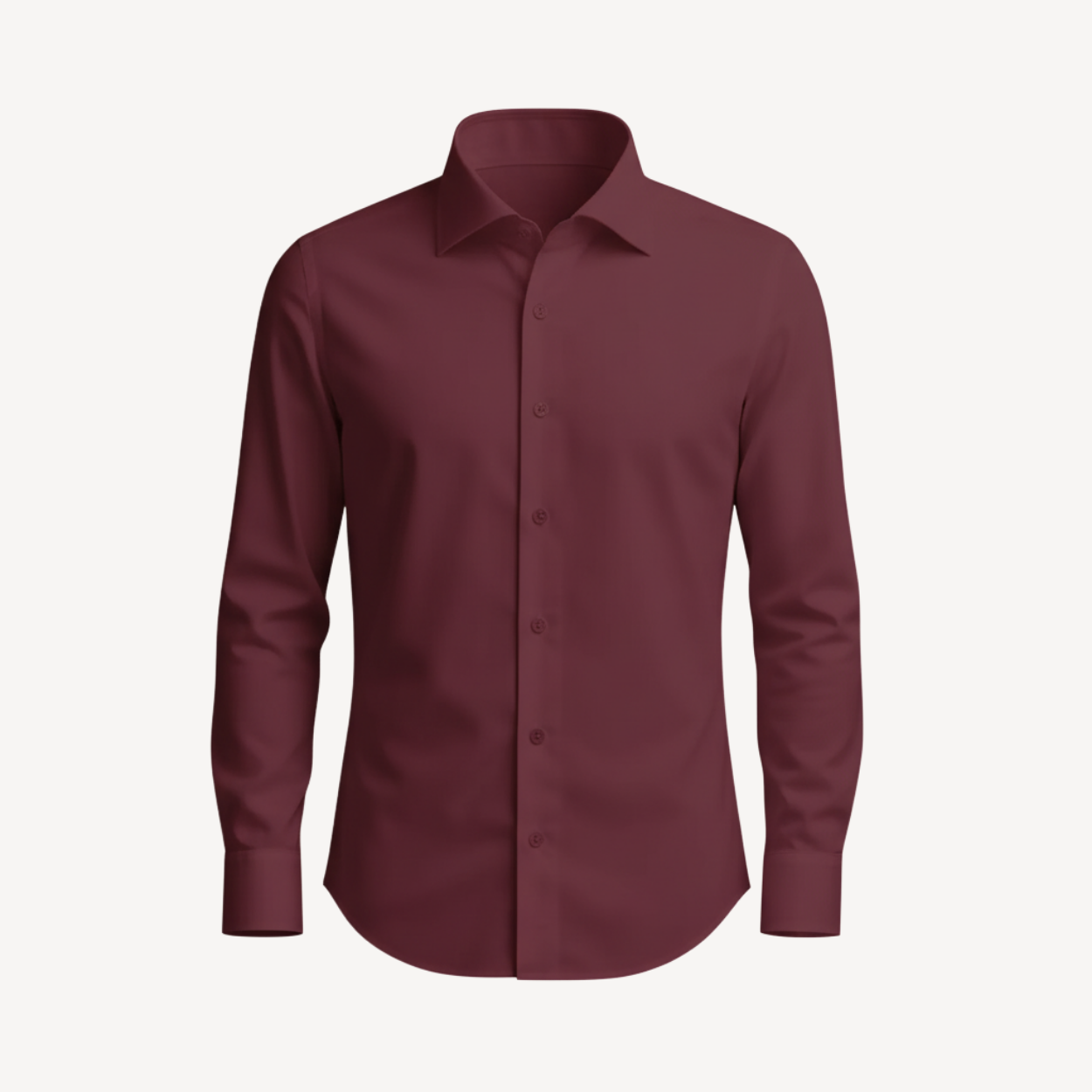 Anti-Wrinkle Slim Fit Shirt Manhattan - Burgundy