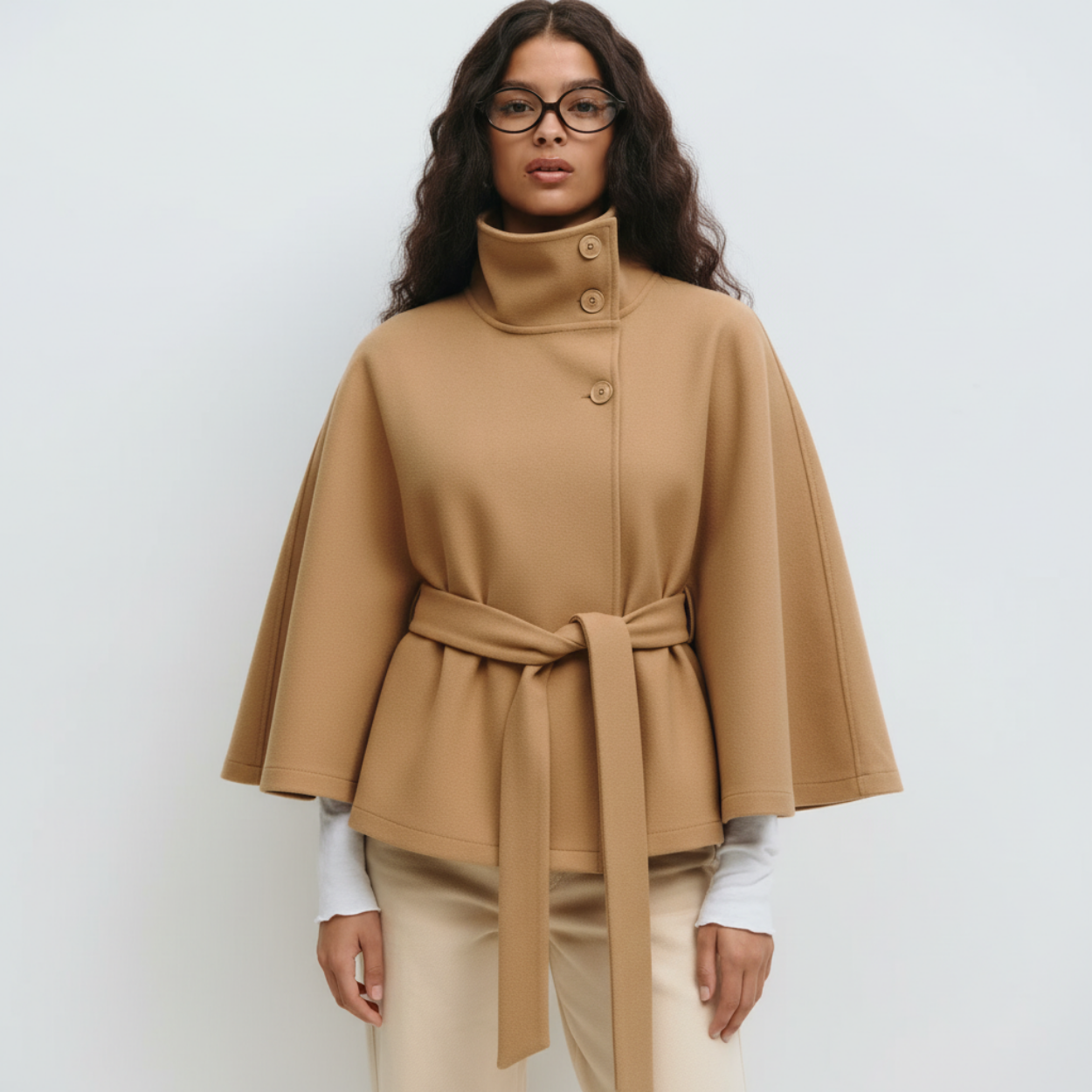 Belt Cape Coat Rivoli - Camel