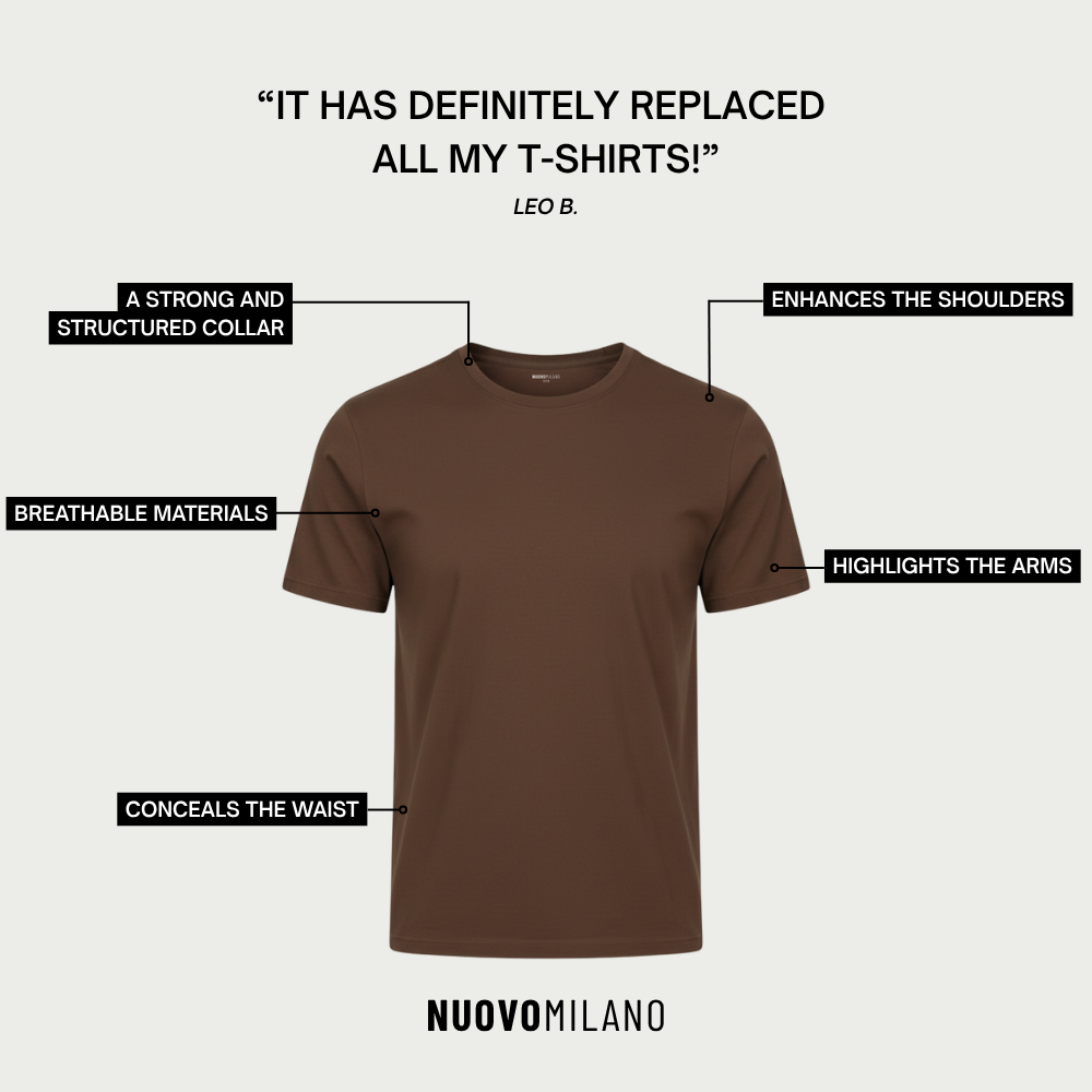 T-shirt Perfect Fit Athens - Brown