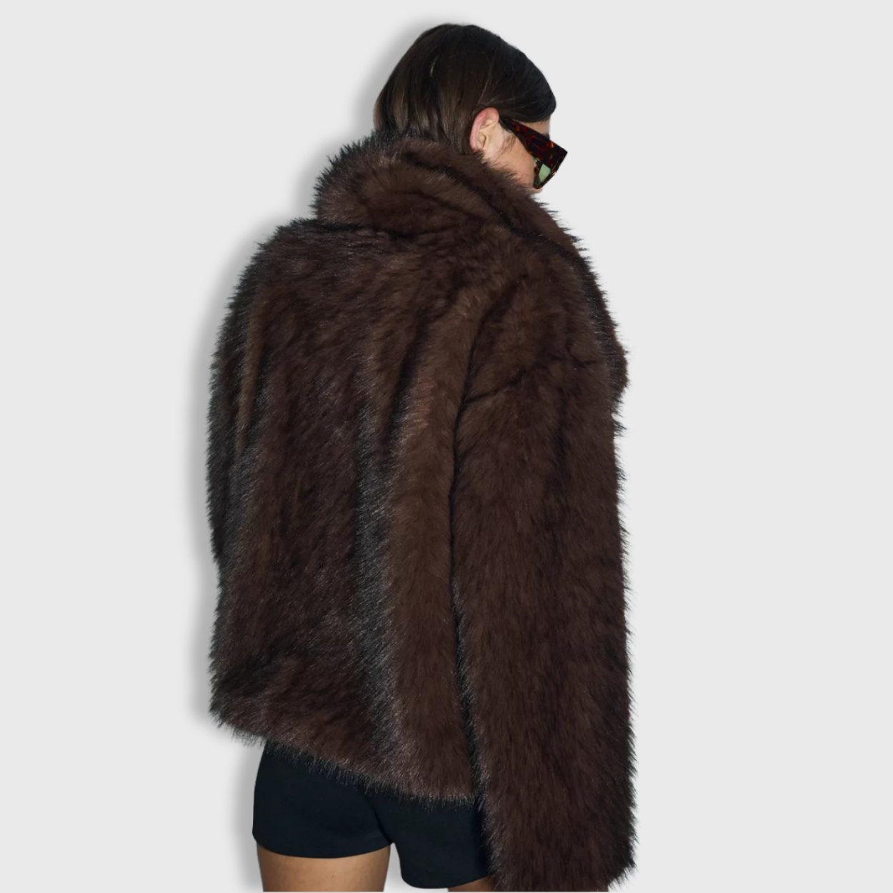 Faux Fur Coat Moscow - Brown