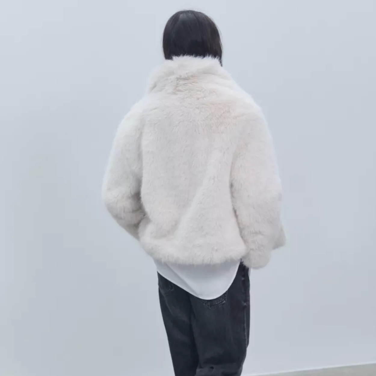 Faux Fur Coat Moscow - White