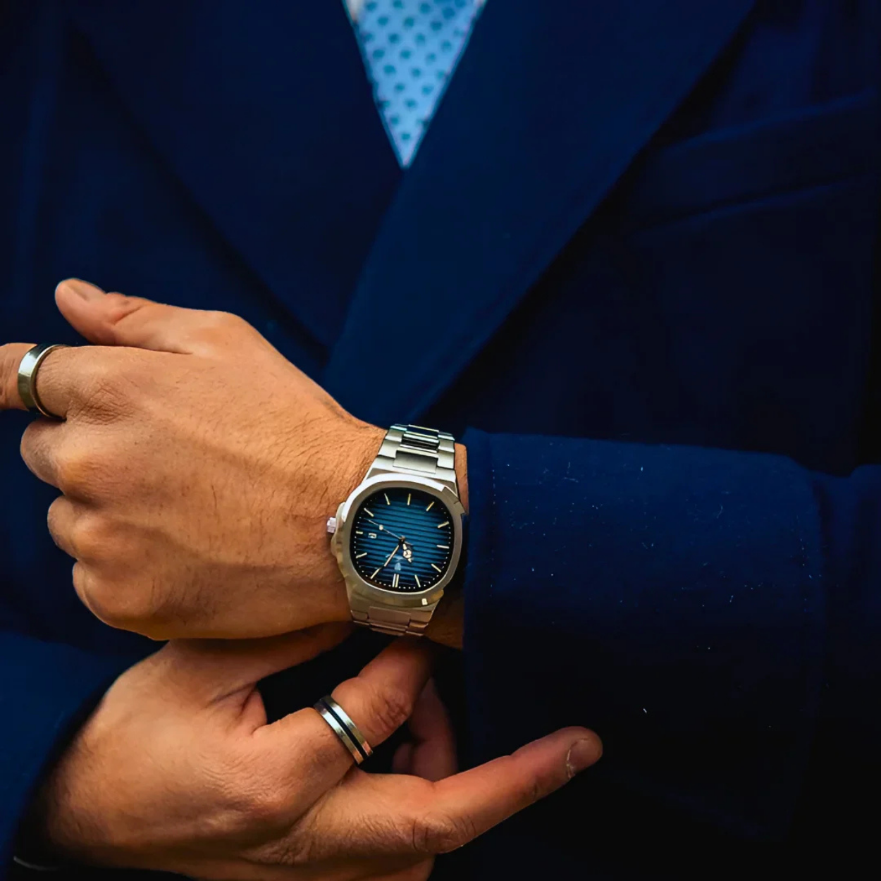 King Nautilus 41mm - Silver & Ocean