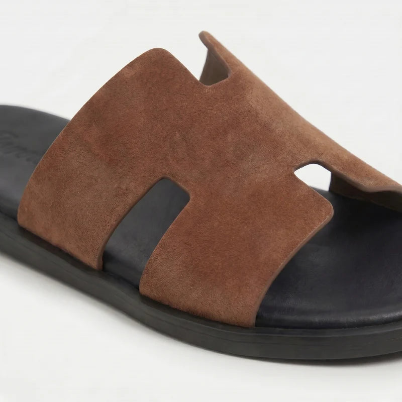 Sandals Amalfi Suede - Cognac Brown