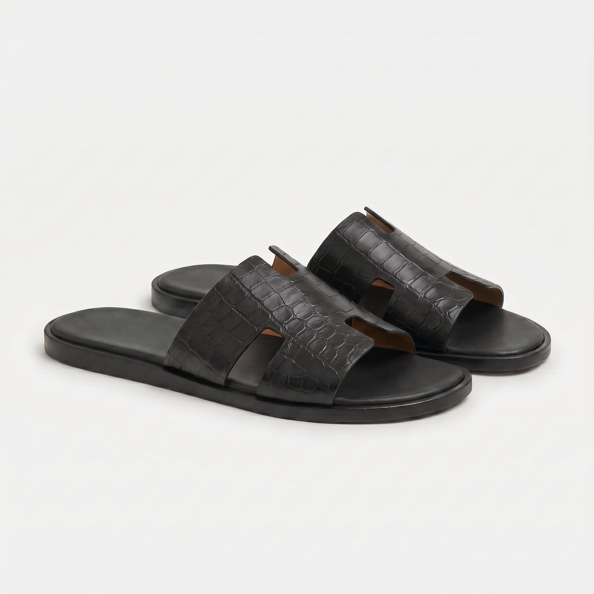 Sandals Amalfi Croco - Black / Summer Edition