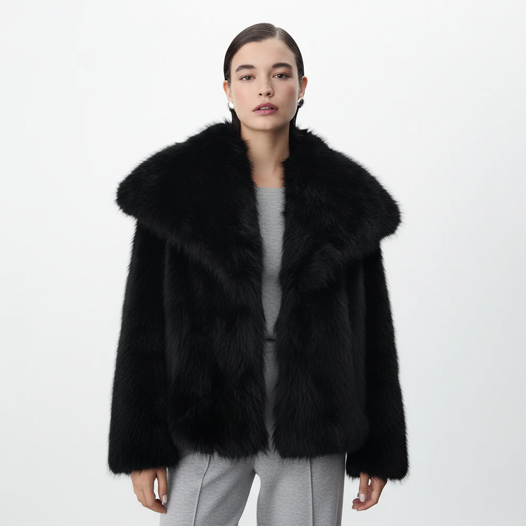Faux Fur Coat Moscow - Black