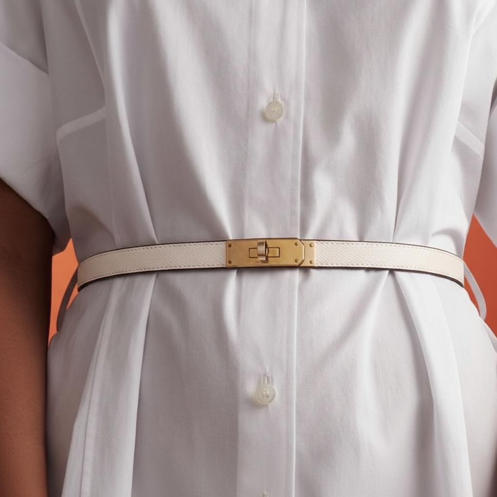 Adjustable Belt Paris - White Gold