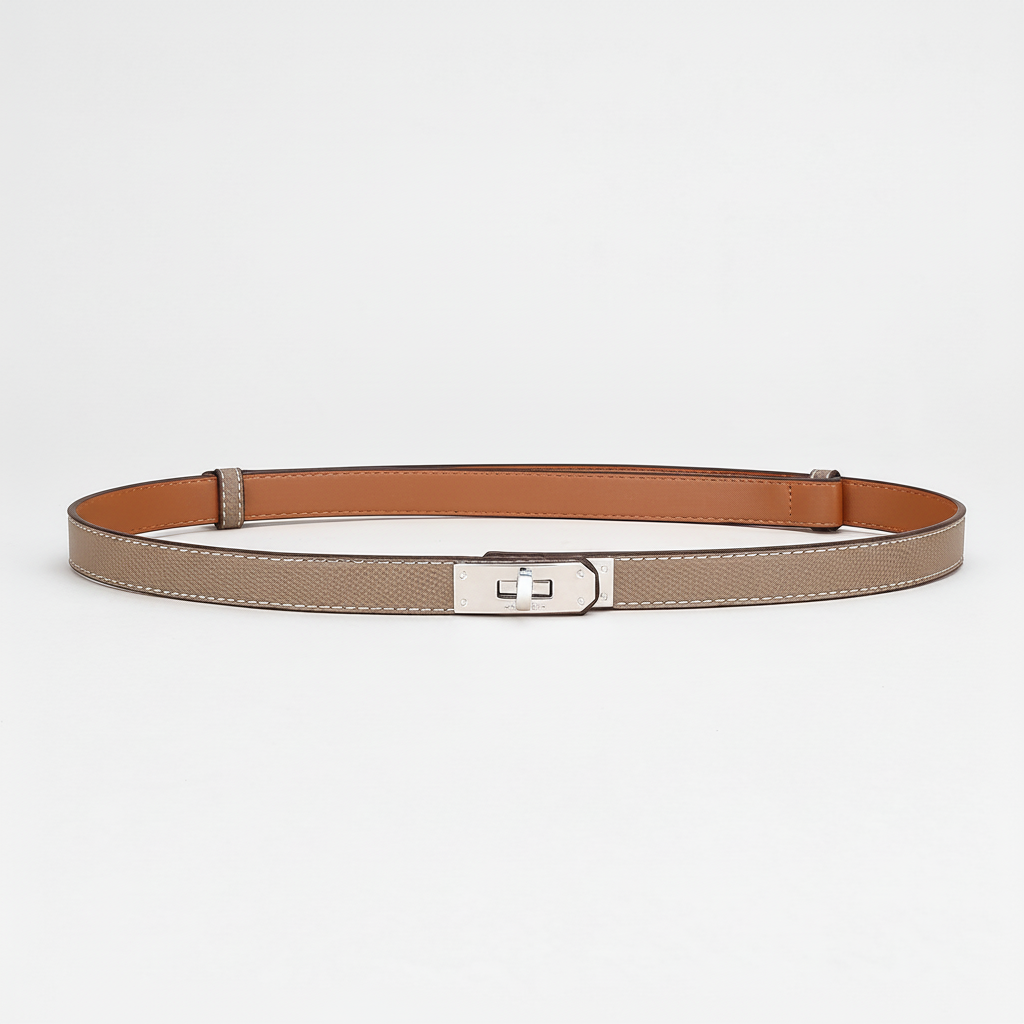 Adjustable Belt Paris - Taupe Silver